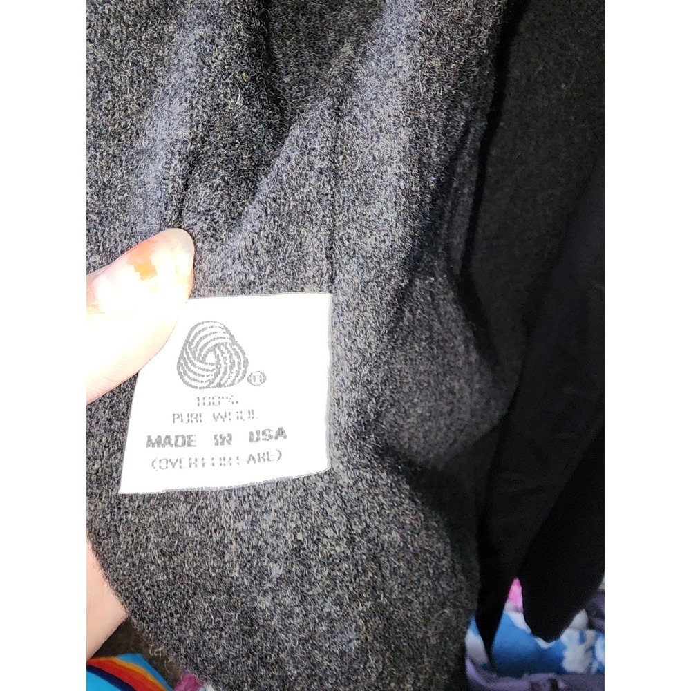 Bill Blass Coat Size XL Wool Lining Menswear Black Trench Coat Zip Out - Picture 4 of 6
